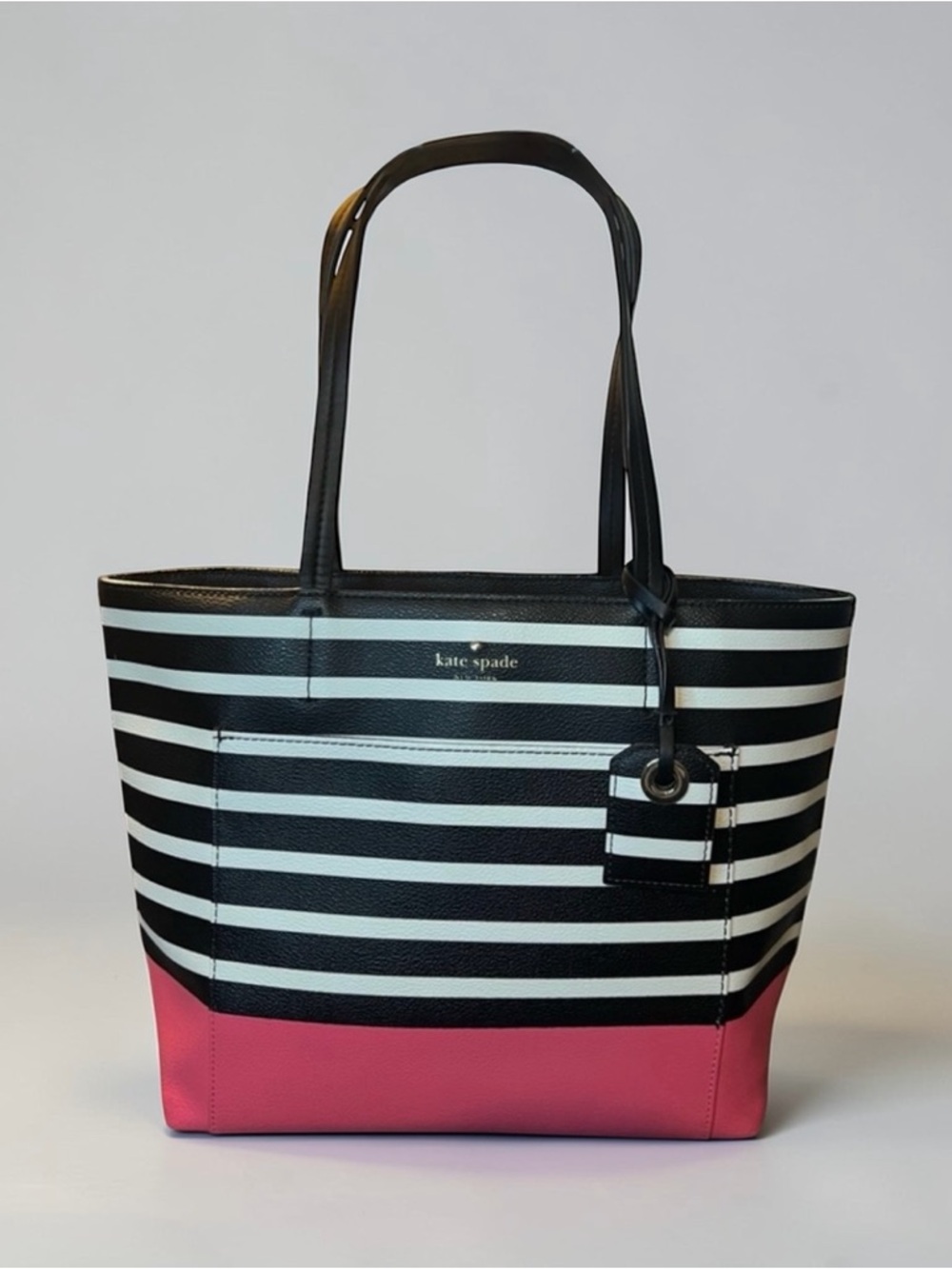 Kate Spade Tote - Blk/White/Hot Pink (Multi Color) EUC